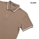  ÁO POLO NAM COTTON GÂN TĂM BLOOK STYLE FINE RIB 35997 