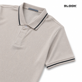  ÁO POLO NAM COTTON GÂN TĂM BLOOK STYLE FINE RIB 35997 