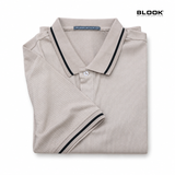  ÁO POLO NAM COTTON GÂN TĂM BLOOK STYLE FINE RIB 35997 
