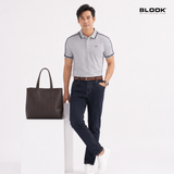  ÁO POLO NAM JACQUARD BLOOK PREMIUM SIGNATURE 36059 