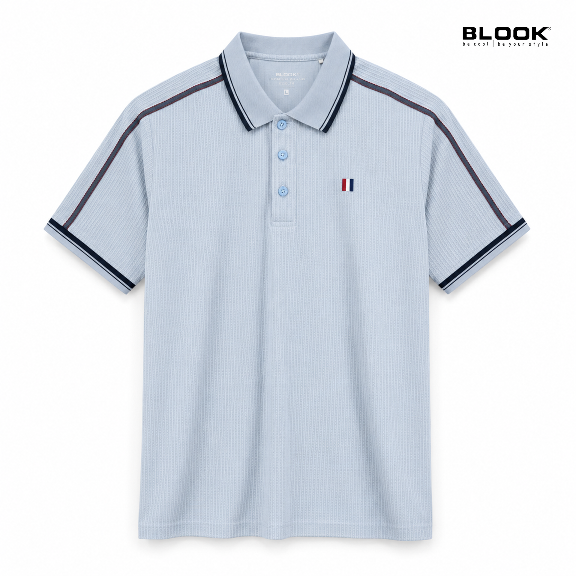  ÁO POLO NAM JACQUARD BLOOK PREMIUM SIGNATURE 36059 