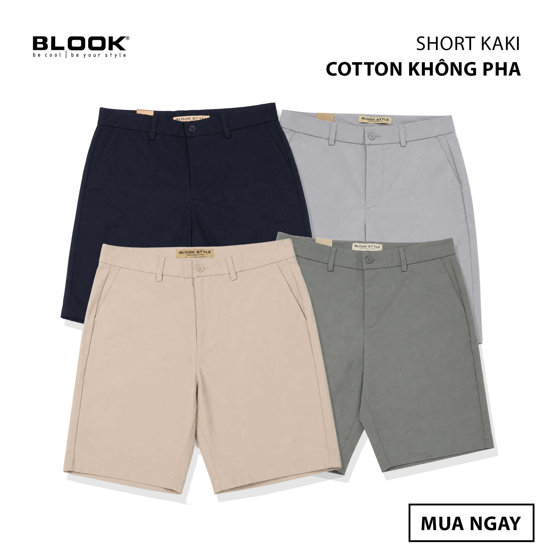  QUẦN SHORT KAKI NAM COTTON BLOOK STYLE 30317 