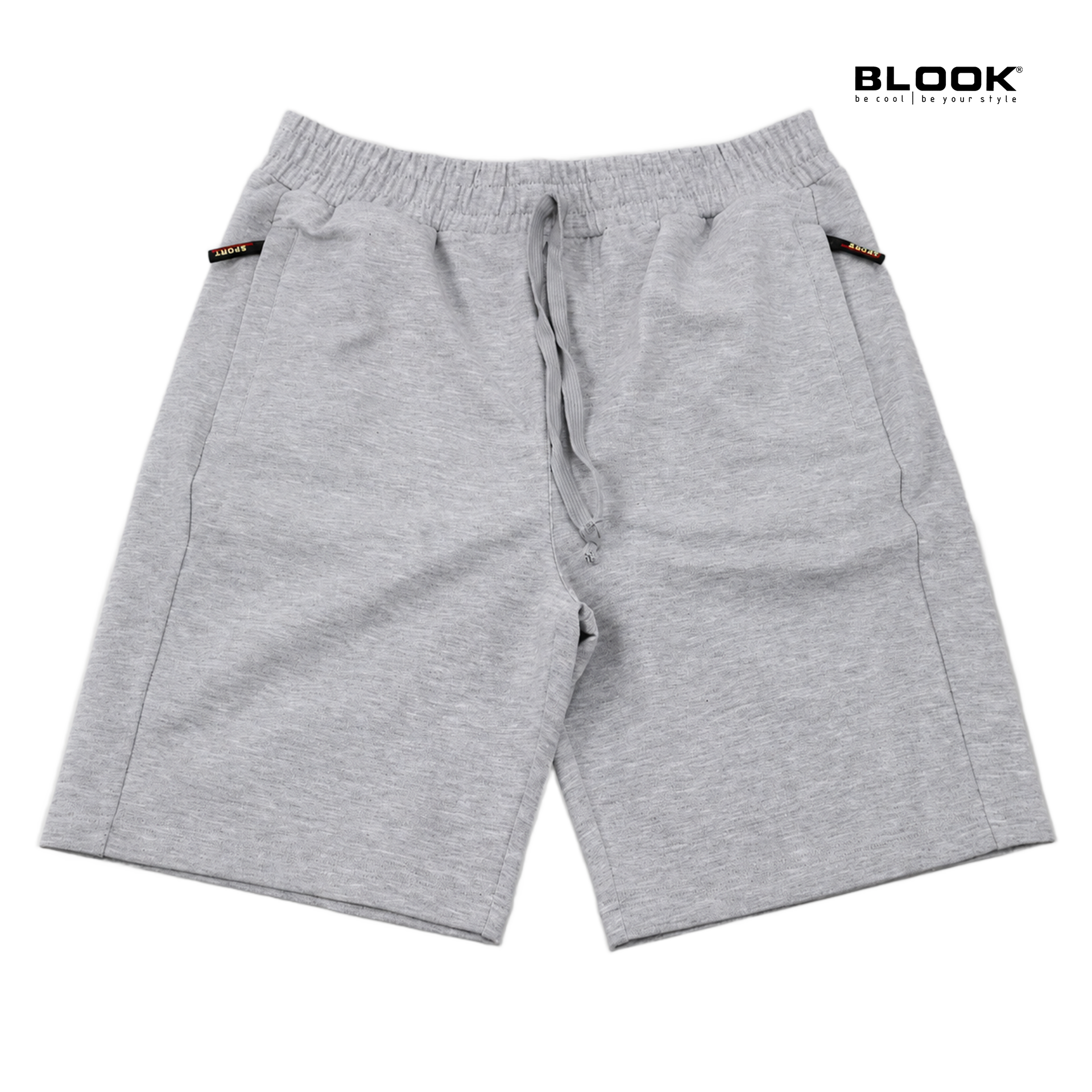  QUẦN THỂ THAO SHORT NAM VẢI NỈ XÁM MUỐI BLOOK 35709 