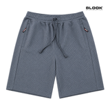  QUẦN THỂ THAO SHORT NAM WAFFLE XÁM ĐẬM BLOOK (có túi sau) 36090 