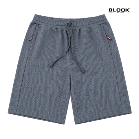  QUẦN THỂ THAO SHORT NAM WAFFLE XÁM ĐẬM BLOOK (có túi sau) 36090 