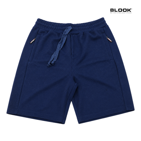  QUẦN THỂ THAO SHORT NAM WAFFLE XANH NAVY BLOOK (có túi sau) 36090 
