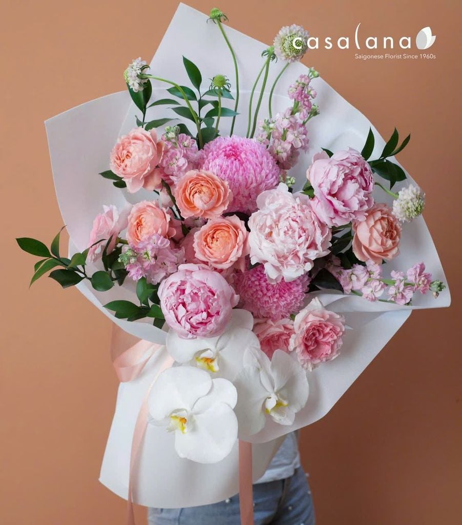  Bó 3 Peony Mix Julietta, Lan Hồ Điệp, CMD 