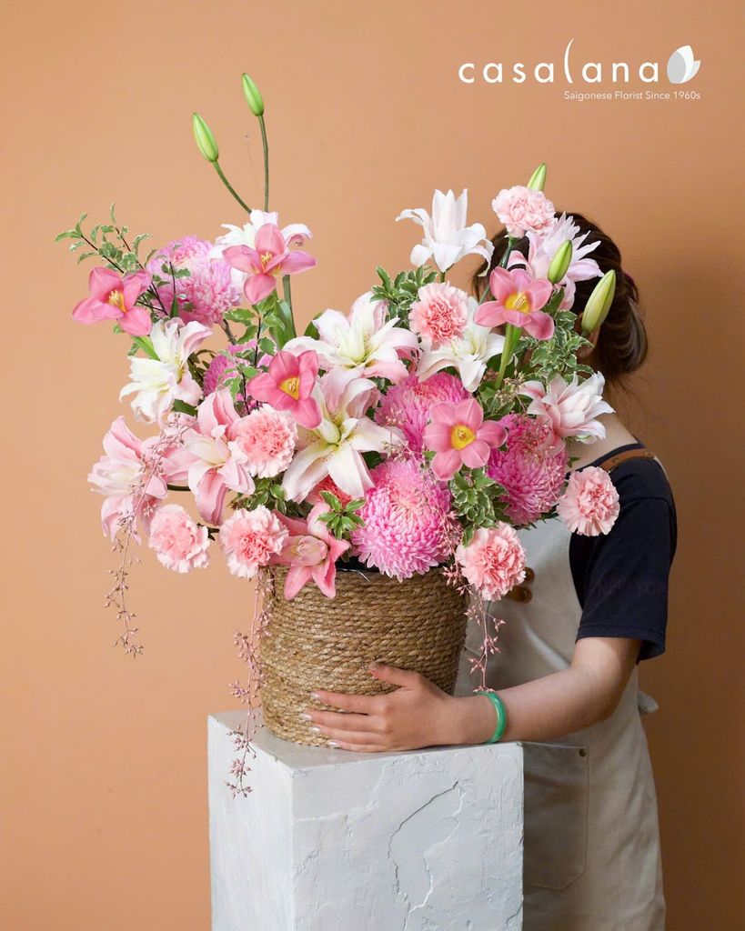  Giỏ Cối Tone Hồng Size M _20.10 