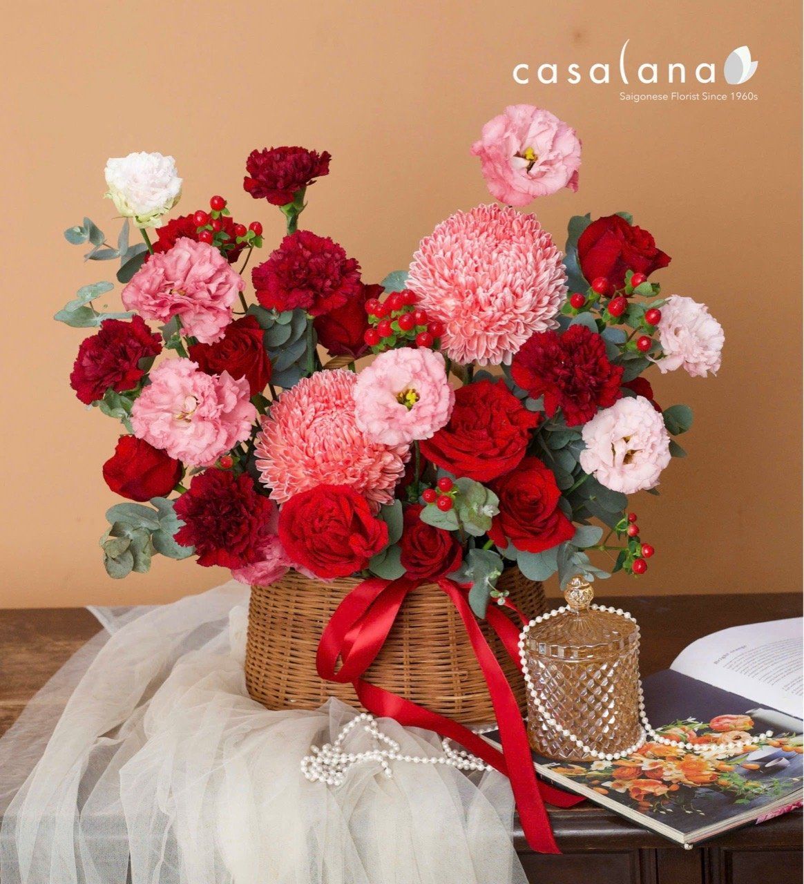  Giỏ HQ 2 Cúc Tone Đỏ 20.10 