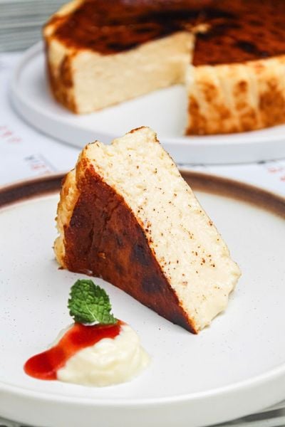  Basque Burnt Cheesecake slice 