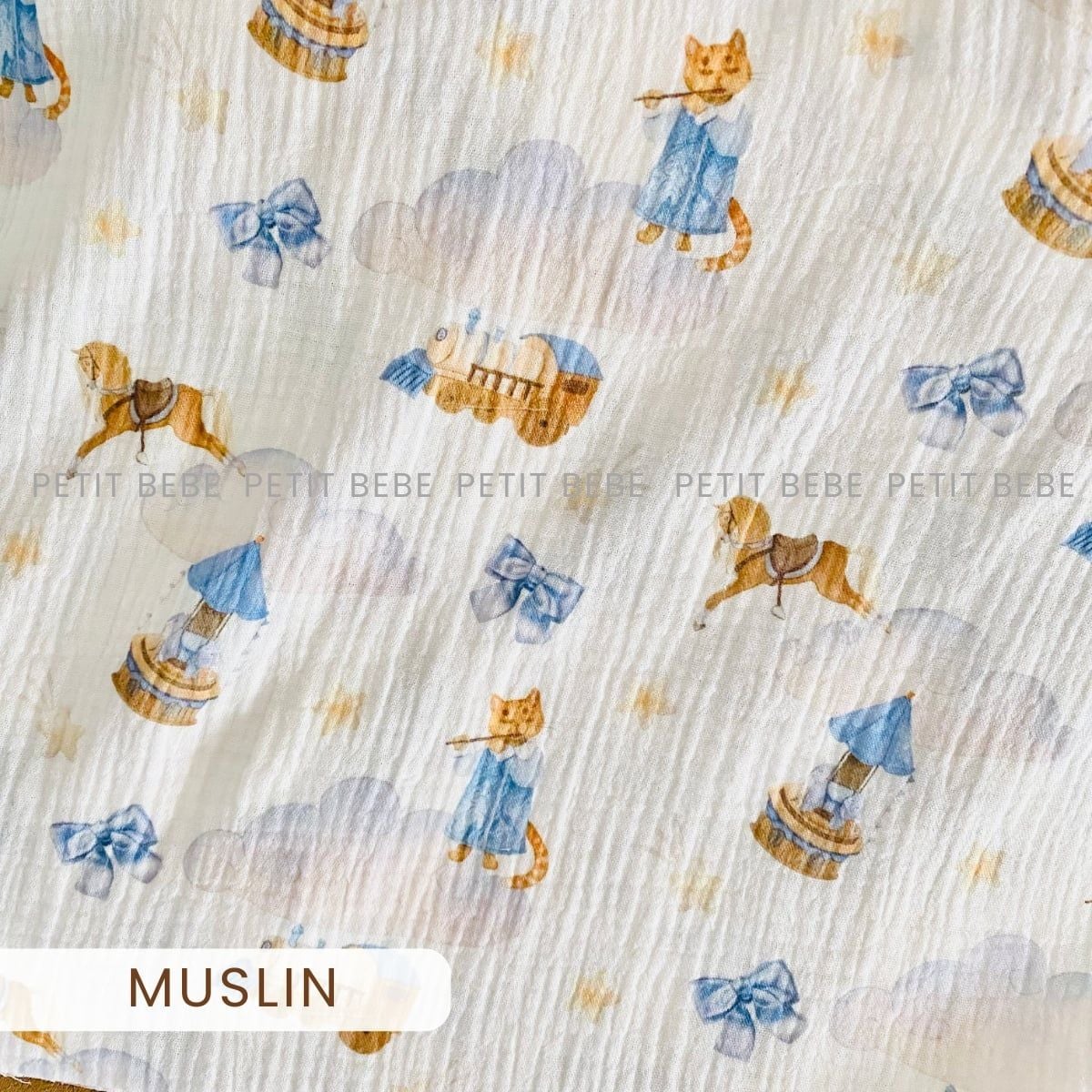  Chăn chần bông muslin cho bé 100x120cm 
