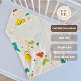  Choàng ủ sơ sinh có mũ PETIT BEBE muslin 4 lớp 