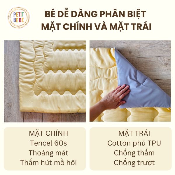  Tấm trải đa năng 75x160cm tencel 60s có quai xách gấp gọn cho bé 