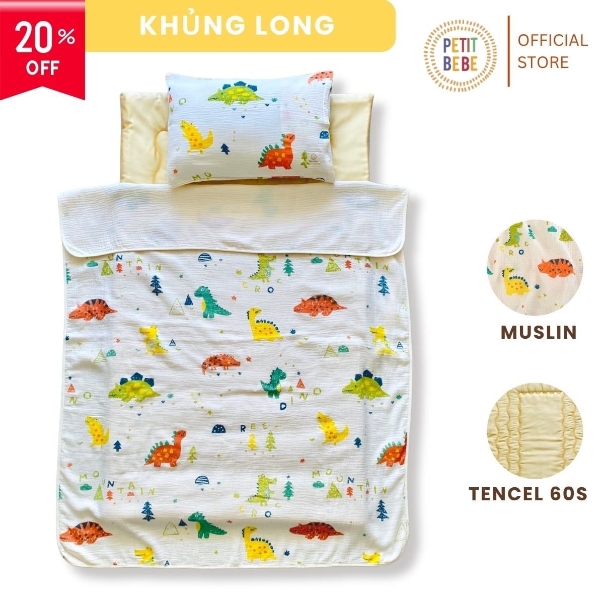  Bộ chăn gối gấp gọn - Chăn to hơn nệm 