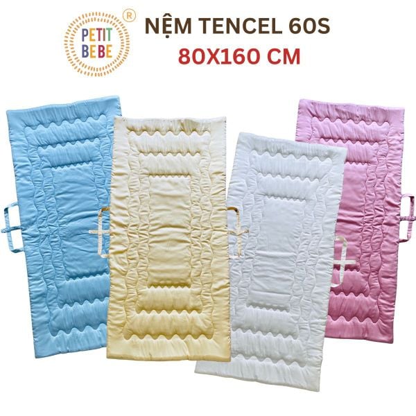  Tấm trải đa năng 75x160cm tencel 60s có quai xách gấp gọn cho bé 