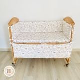  Bộ 4 tấm quây cũi cho bé PETIT BEBE vải muslin 