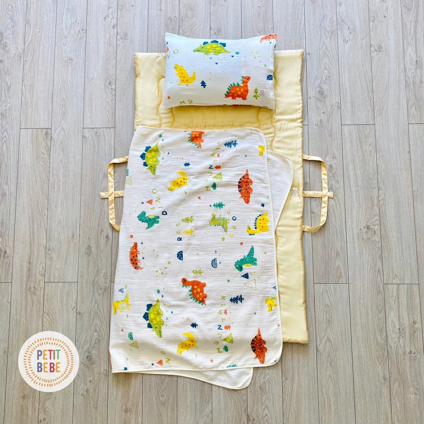  Set chăn gối đi học Petit Bebe 3 món Tấm lót | Gối nằm | Chăn hè 