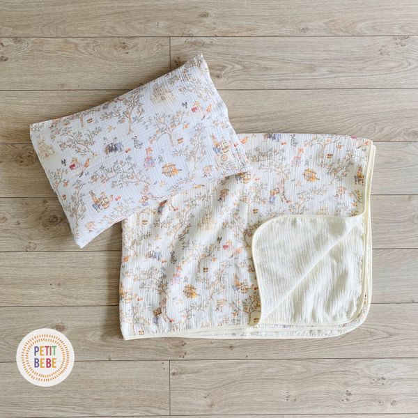  Gối nằm muslin Cổ Tích cho bé mẫu giáo tiểu học 