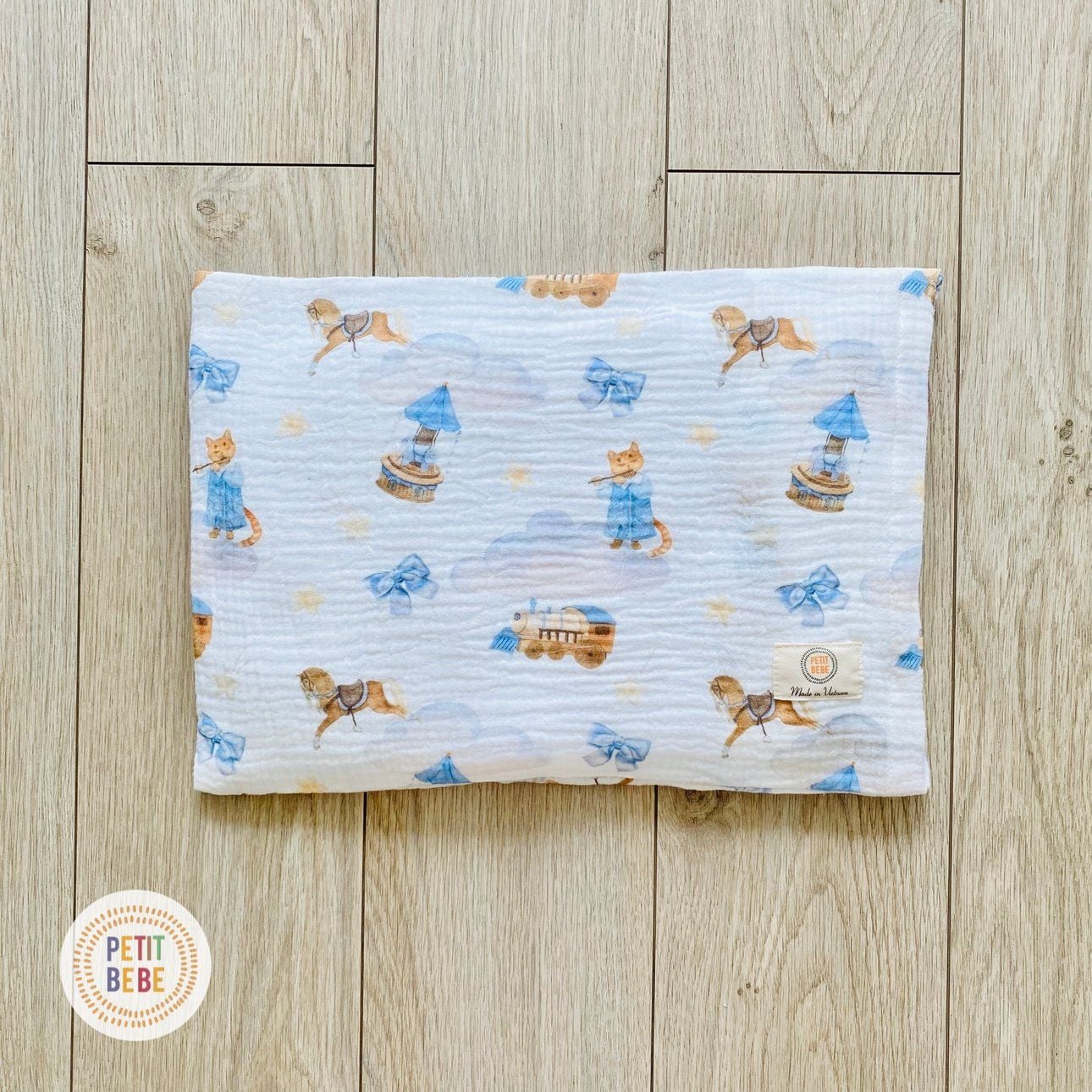  Gối mỏng Ngựa Con lót đầu sơ sinh 