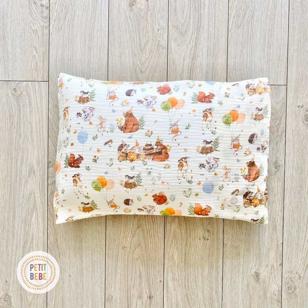  Gối nằm muslin Thú Bong Bóng cho bé mẫu giáo tiểu học 