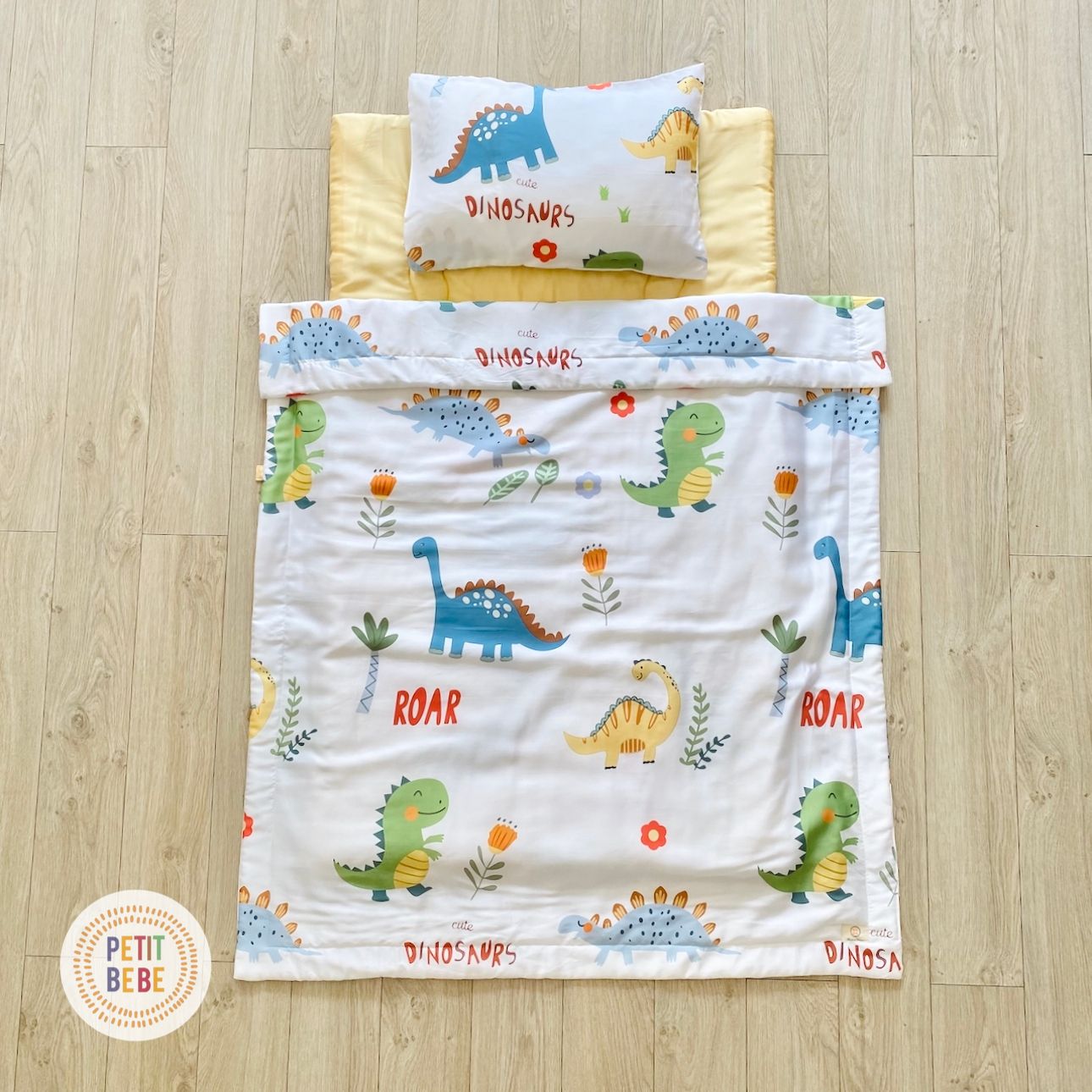  Gối nằm tencel 60s Khủng Long cho bé mẫu giáo tiểu học 