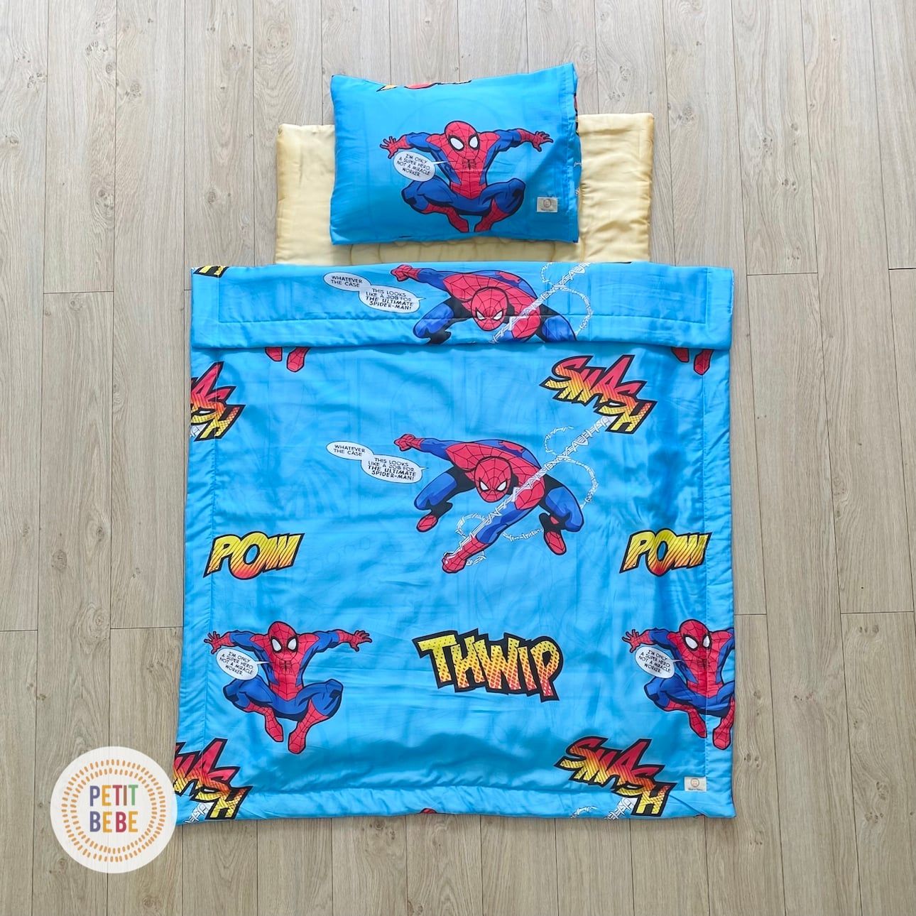  Gối nằm tencel 60s Người Nhện cho bé mẫu giáo tiểu học 