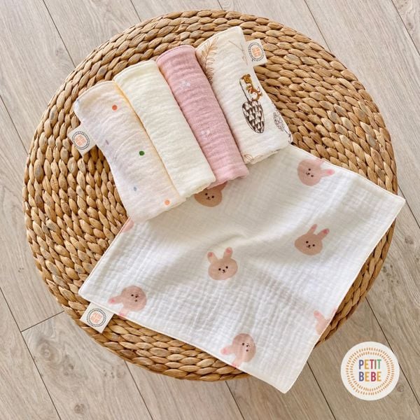  Combo 5 khăn sữa cho bé Petit Bebe 
