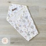  Choàng ủ sơ sinh có mũ PETIT BEBE muslin 4 lớp 