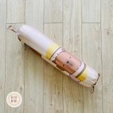  Gối ôm Tencel 60s Capybara Nâu dài 60cm 