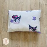  Gối nằm tencel 60s Kuromi Nơ cho bé mẫu giáo tiểu học 