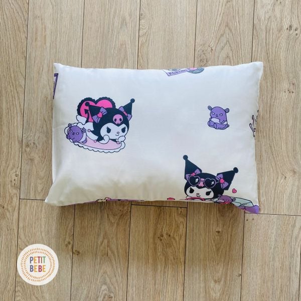  Gối nằm tencel 60s Kuromi Nơ cho bé mẫu giáo tiểu học 