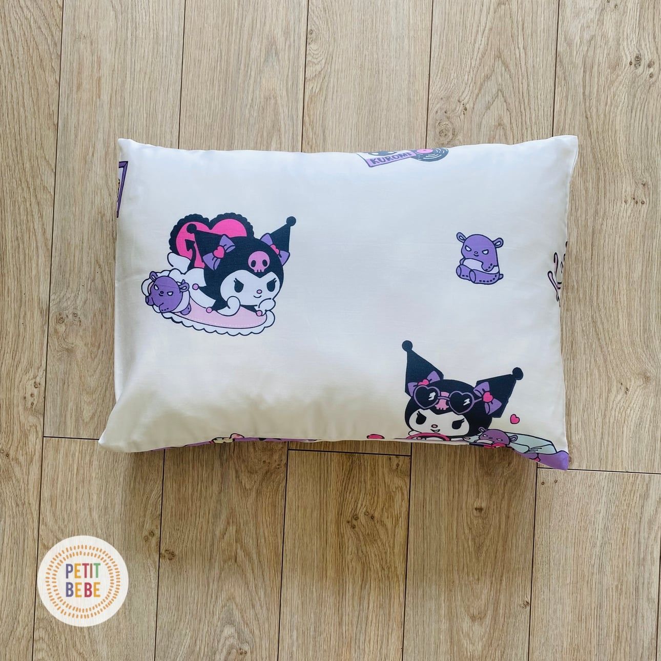  Gối nằm tencel 60s Kuromi Nơ cho bé mẫu giáo tiểu học 