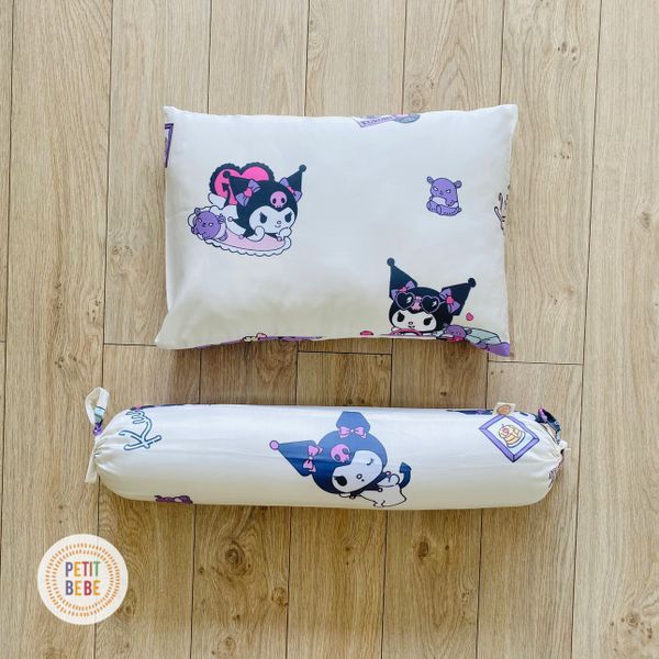  Gối nằm tencel 60s Kuromi Nơ cho bé mẫu giáo tiểu học 