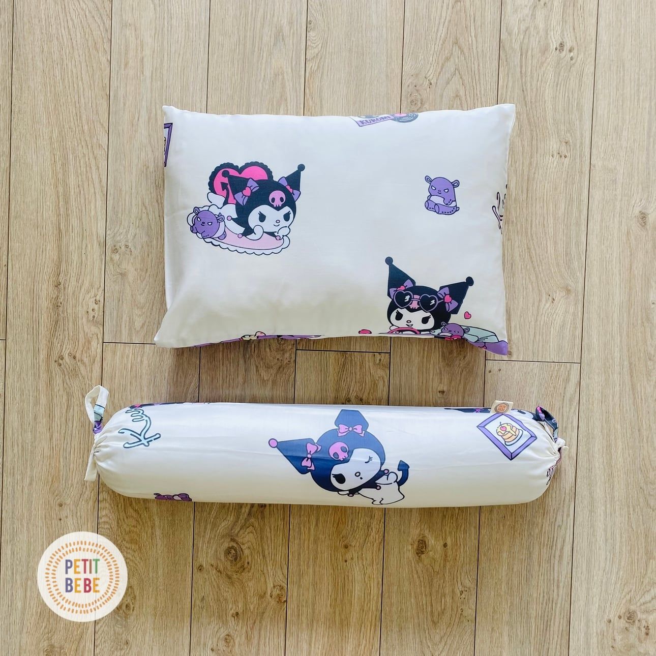 Gối nằm tencel 60s Kuromi Nơ cho bé mẫu giáo tiểu học 