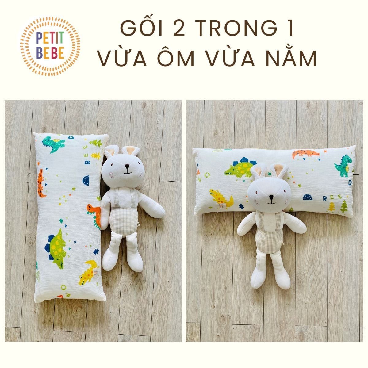  Gối 2-in-1 muslin Ngựa Con 
