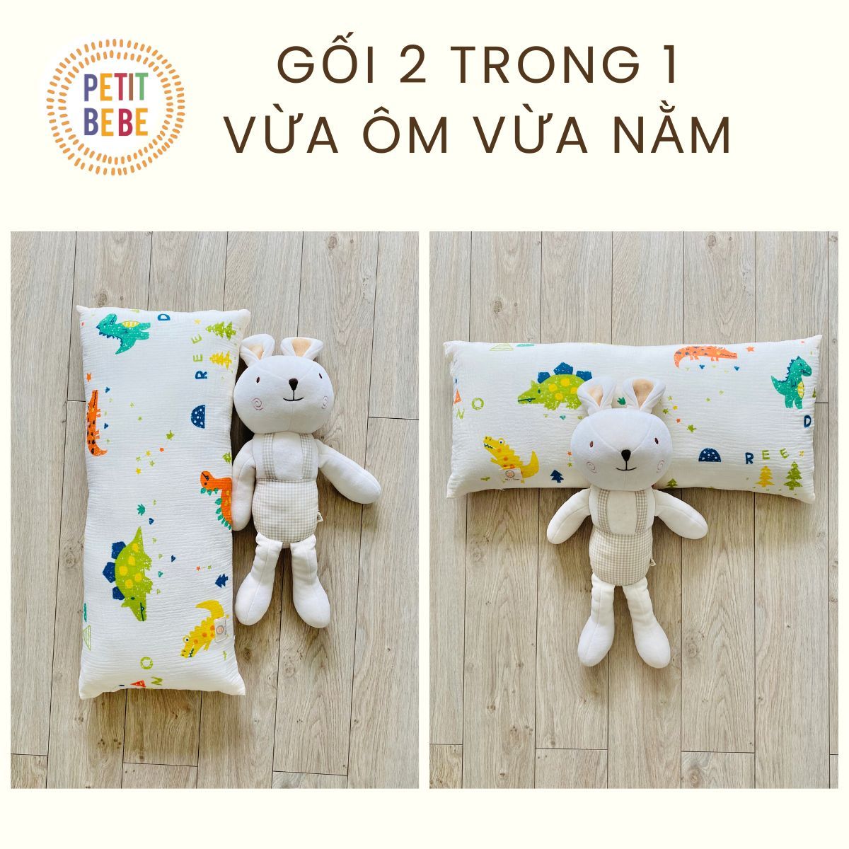  Gối 2-in-1 muslin Ô tô 