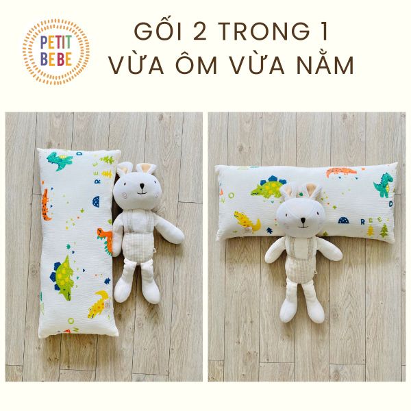  Gối 2-in-1 muslin Thỏ Con 
