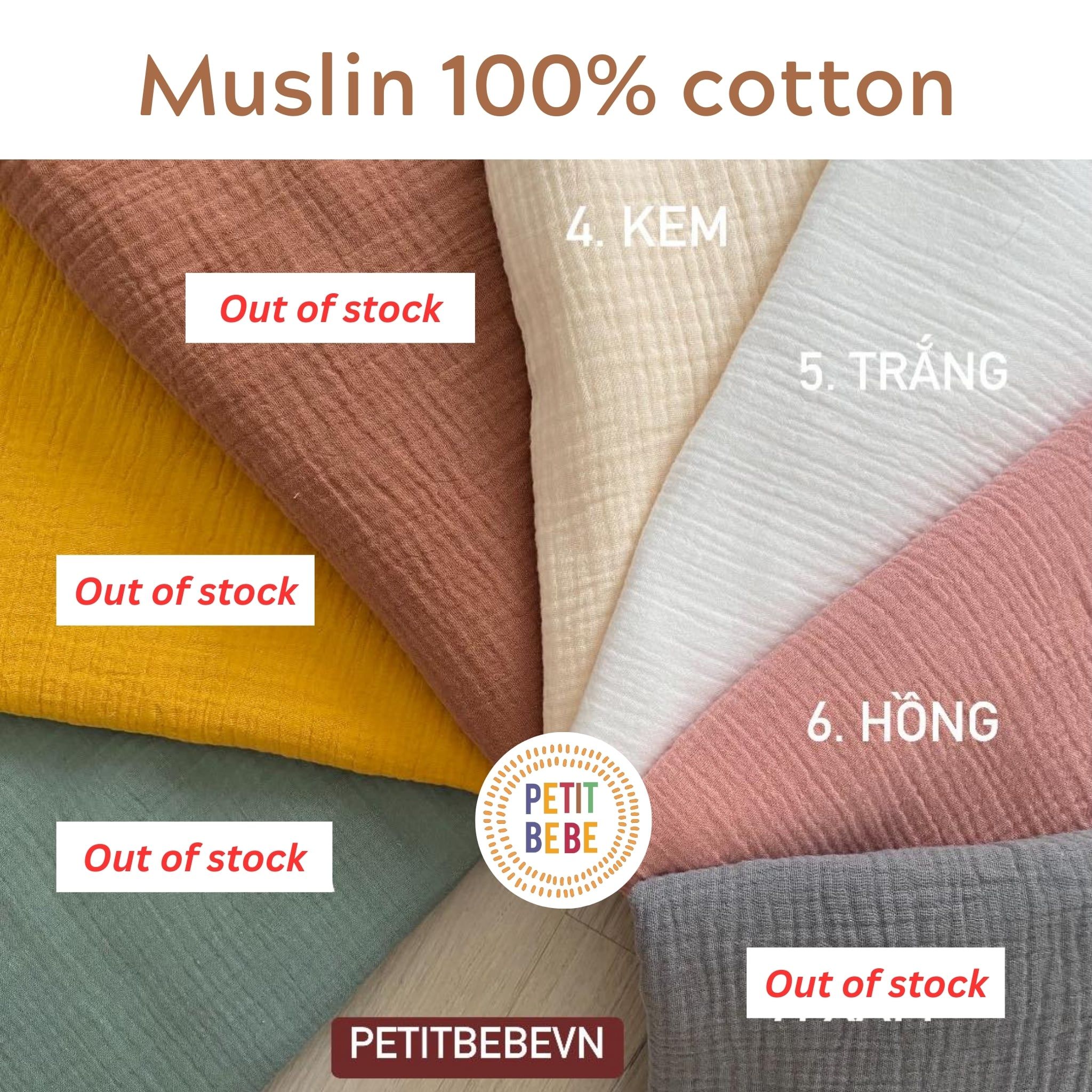  Album vải muslin Petit Bebe (kéo qua phải để xem nhiều mẫu vải) 