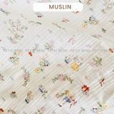  Gối ôm muslin Hoa Gấu dài 80cm 