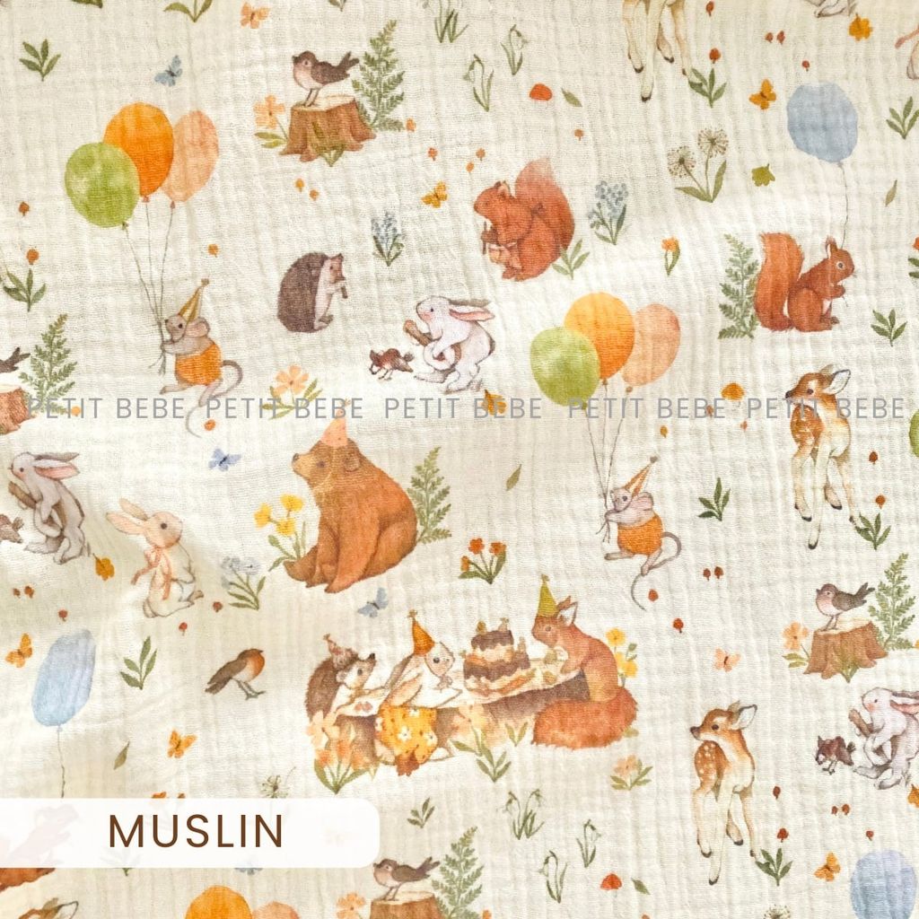  Gối 2-in-1 muslin Thú Bong Bóng 