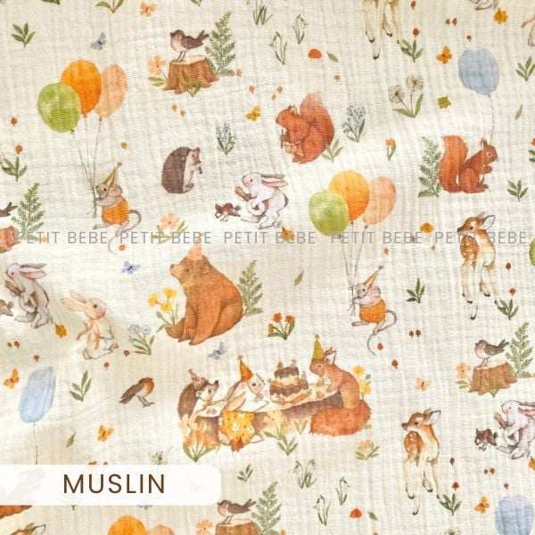  Gối 2-in-1 muslin Thú Bong Bóng 