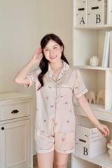 Pijama Lụa Latin TNQN - Cuddle Beige