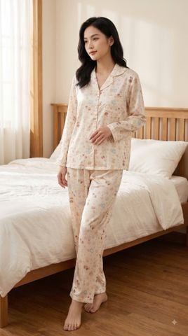Pijama Lụa Latin Premium TDQD - LDD-215