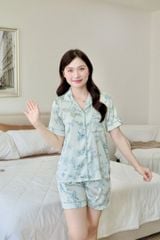 Pijama Lụa Latin TNQN - Feather Olive