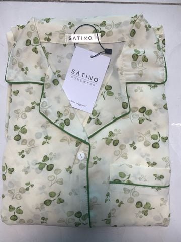 Pijama lụa mango mềm mại, không nhăn Satino TNQD - Hemi Olive