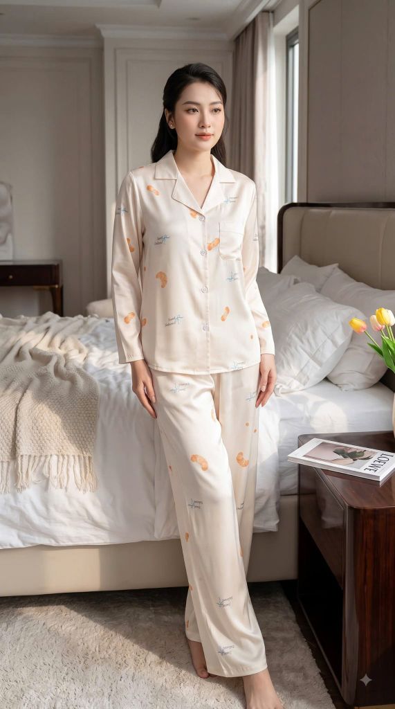 Pijama Lụa Latin Premium TDQD - LDD-208