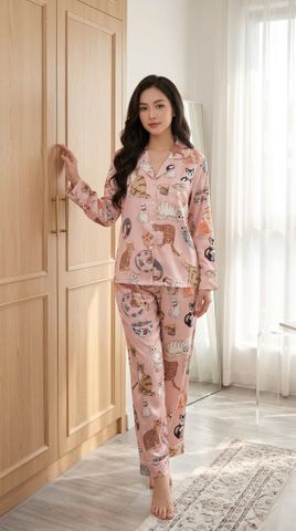 Pijama Lụa Latin Premium TDQD - LDD-209