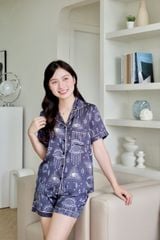 Pijama Lụa Latin TNQN - Mystic Dark Gray