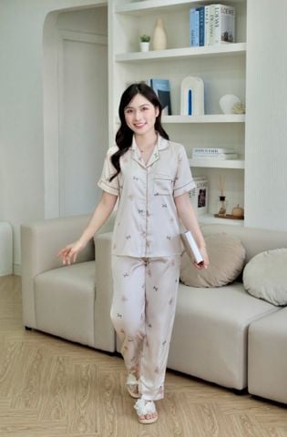 Pijama lụa Latin TNQD - Cuddle Beige