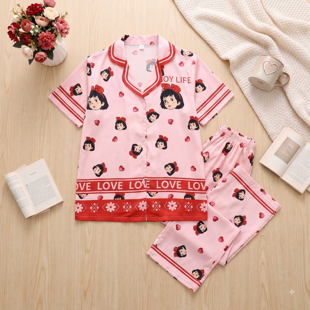 Pijama lụa Latin TNQD - Dolly Red